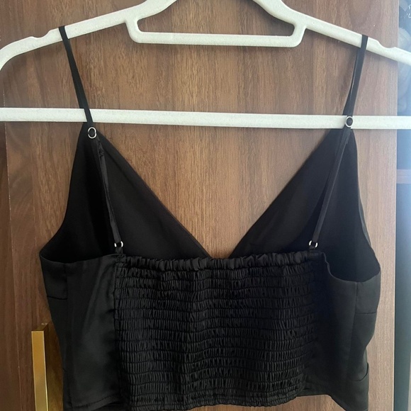 Abercrombie Satin Black Crop Tank - Picture 2 of 2